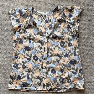 Rails Print Blouse in Blue, Olive, Peach Floral
